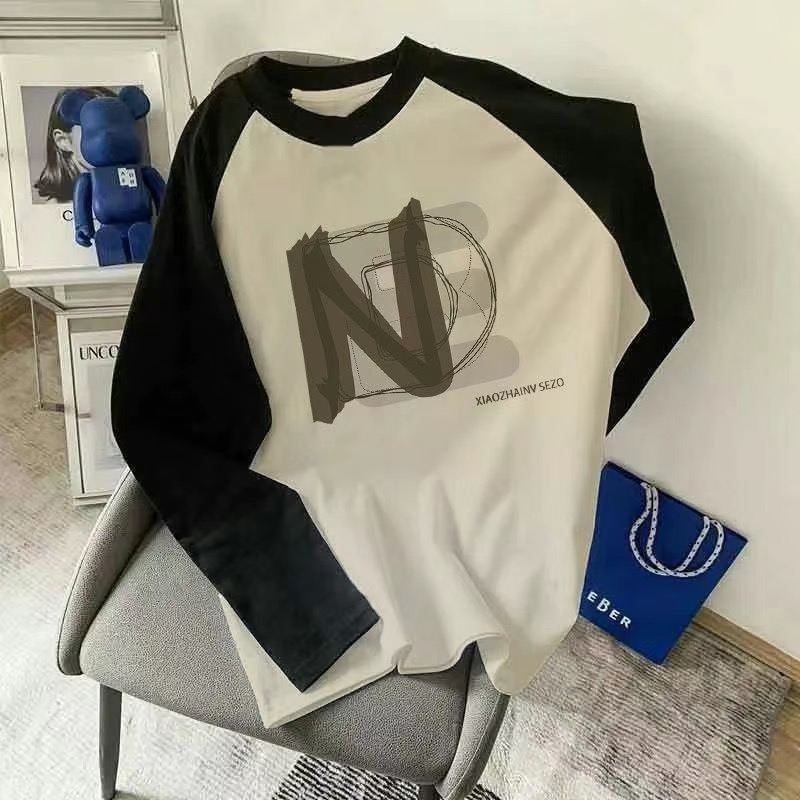 Printed Sweatshirt Long Sleeve T-Shirt Spring Autumn